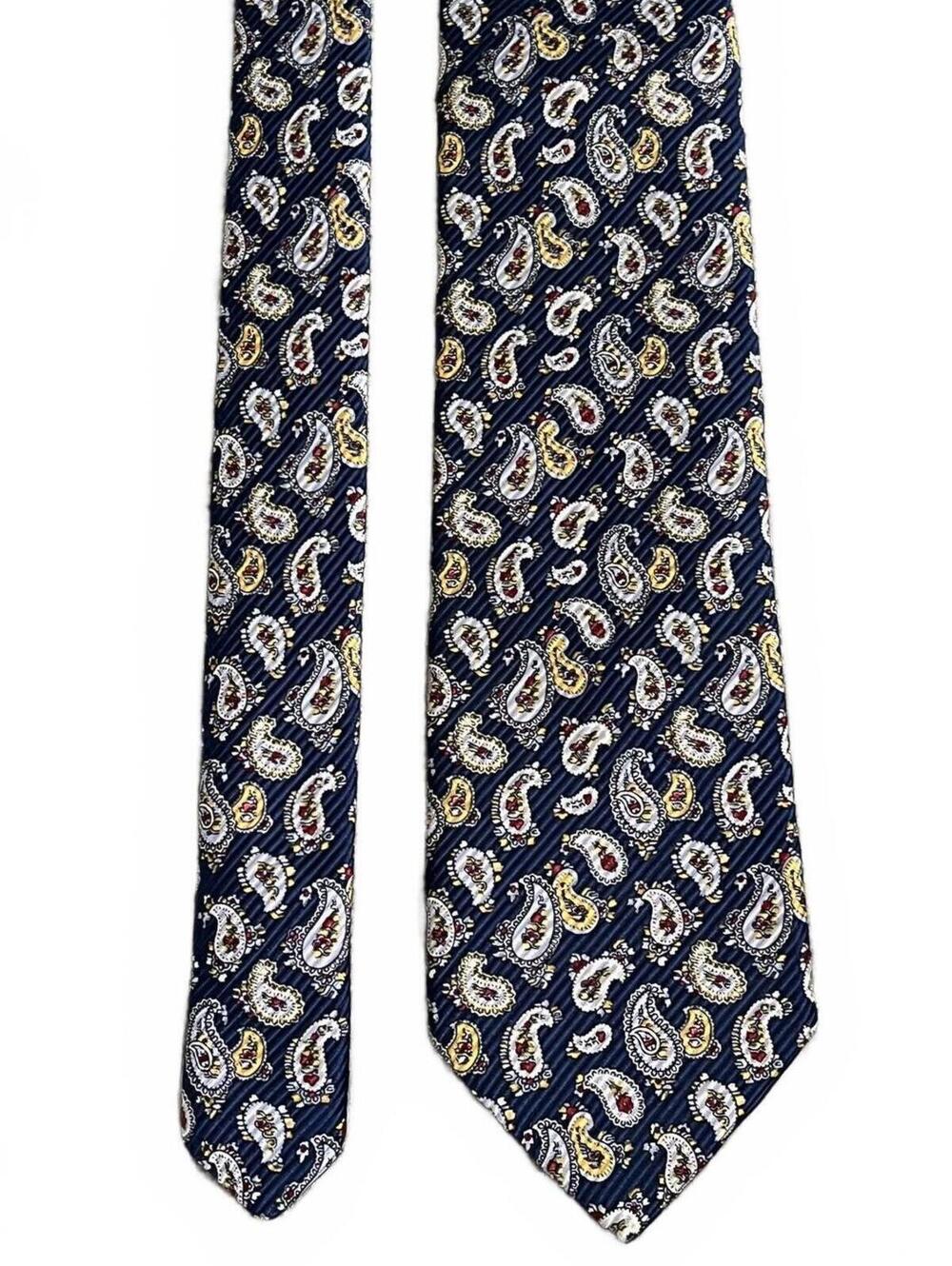 Rush Wilson Limited Navy Blue Paisley Silk Tie